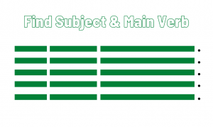 find subject and main verb image